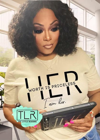 Her Worth Is Priceless Adult Tee