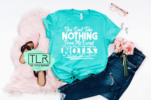 You Can't Take Nothing From Me Except Notes Adult Tee