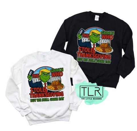 The Grinch Who Stole Thanksgiving Adult Sweatshirt