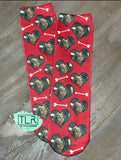 Valentine Hearts Photo Socks