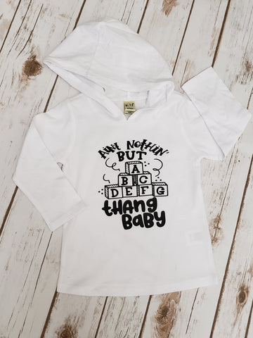 ABCDEFG-thang Baby Hooded Long Sleeve Tee - 18 Months - The  Little Reasons