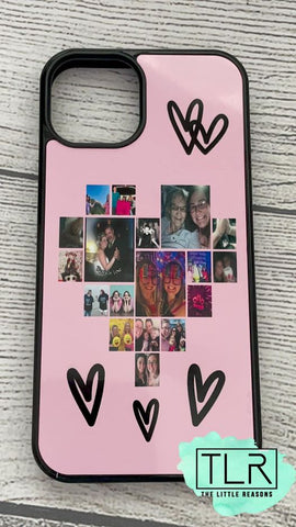 Heart Shaped Photo Collage Cellphone Case - 19 Photos