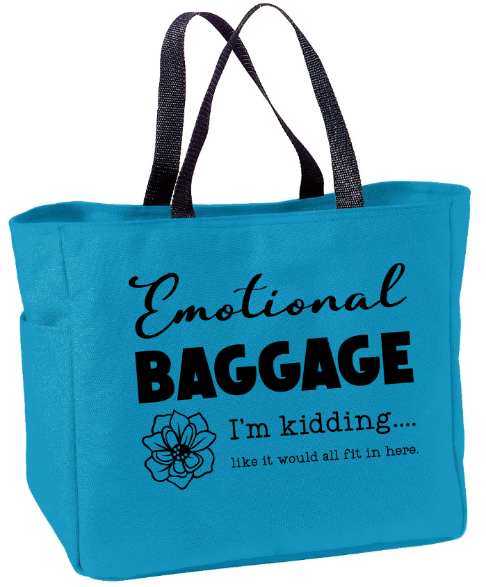 The creme shop emotional baggage pink discount tote bag