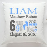 Birth Stats Pillow Cover with or without Insert - The  Little Reasons