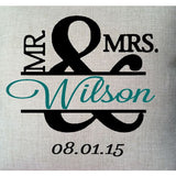 Mr and Mrs Throw Pillow Cover - The  Little Reasons