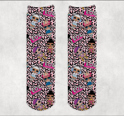 Leopard Print LOL Dolls Socks