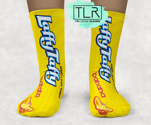 Banana Laffy Taffy Socks