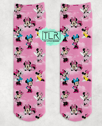 Minnie Mouse Clouds Socks