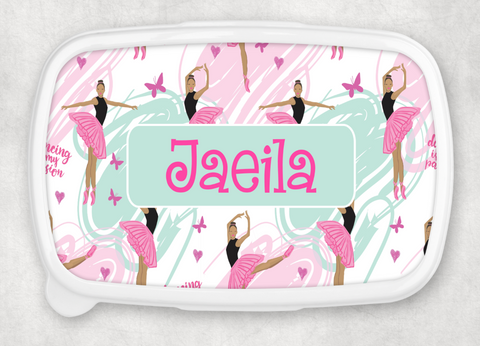 Brown Ballet Dancers Lunch Container