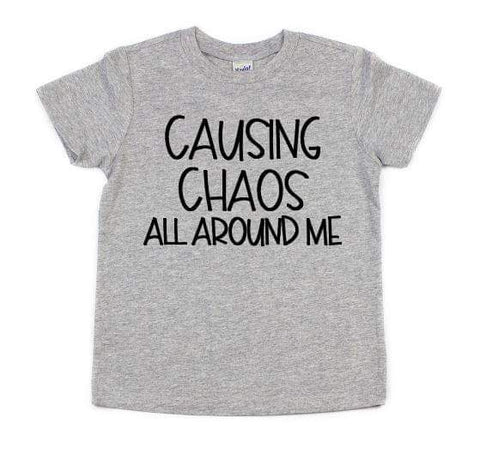 Causing Chaos All Around Me Kid Tee - The  Little Reasons